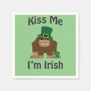 Kiss Me I'm Irish bigfoot Napkin
