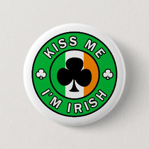 Kiss Me I'm Irish button