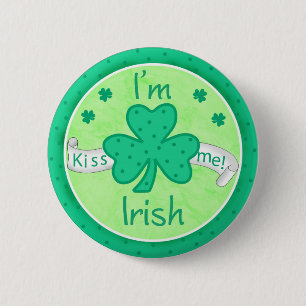 Kiss Me - I'm Irish Button Badge