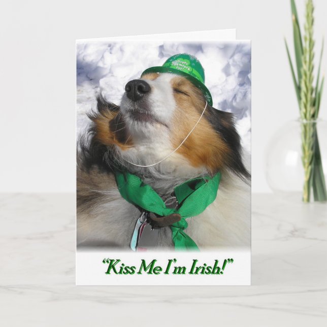 "Kiss Me I'm Irish!" Card (Front)