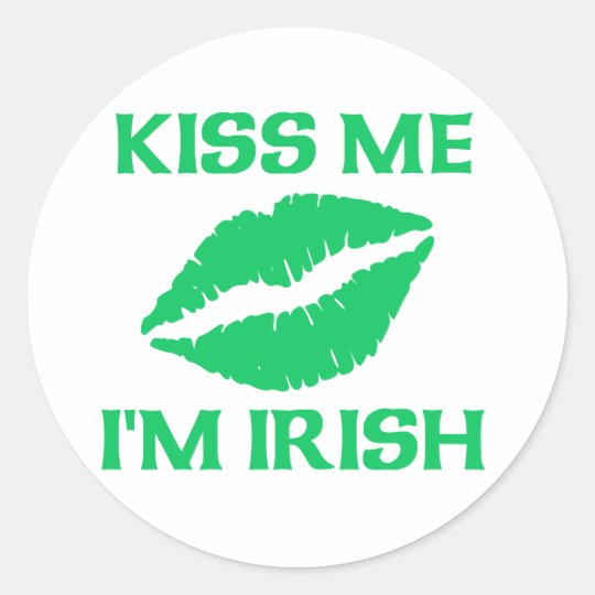 Kiss Me I'm Irish Classic Round Sticker