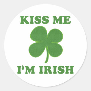 Kiss me i'm Irish Classic Round Sticker