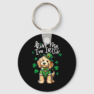 Kiss Me Im Irish Doodle Kids Men Women Funny St Pa Keychain