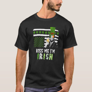 Kiss Me Im Irish Funny Abraham Lincoln Beer Irish  T-Shirt