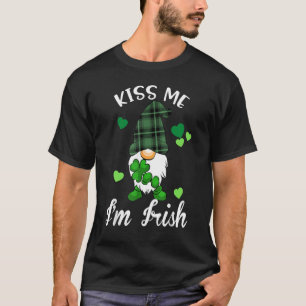 Kiss Me I'm Irish Gnome Shamrock C Saint Patrick D T-Shirt