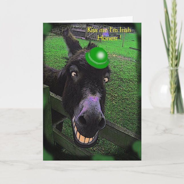 , Kiss me I'm Irish Honest ! Card (Front)