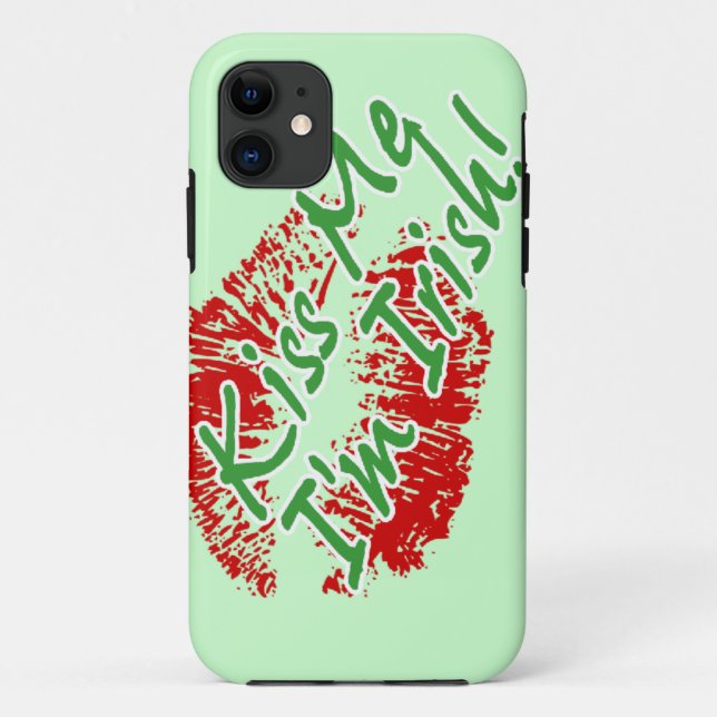 Kiss Me I'm Irish Lips Customizable iPhone 5 case (Back)