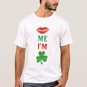 Kiss Me I'm Irish Lips Shamrock St. Patrick's Day T-Shirt