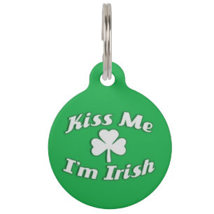 Kiss Me I'm Irish Pet ID Tag