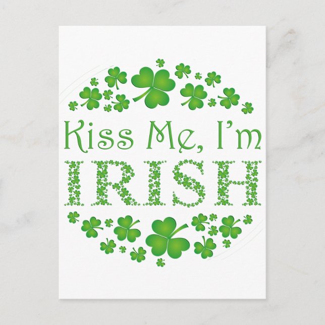 Kiss Me I'm Irish Postcard (Front)