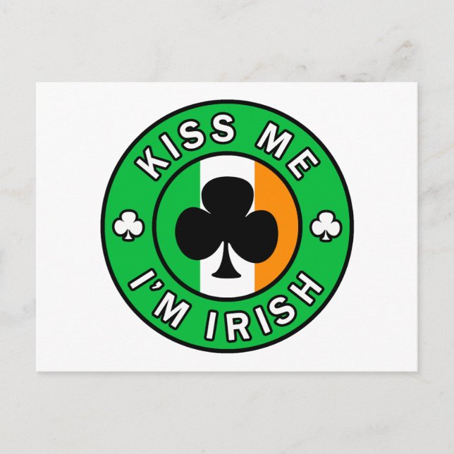 Kiss Me I'm Irish Postcard (Front)