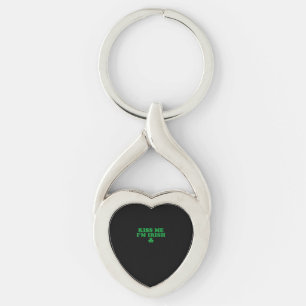 Kiss Me I'm Irish Shamrock, St Patricks Day For Me Keychain
