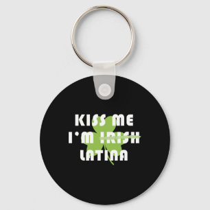 Kiss Me Im Irish Shamrock St Patricks Day Keychain