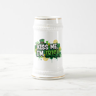 Kiss Me I'm Irish St. Patrick's Day Beer Stein
