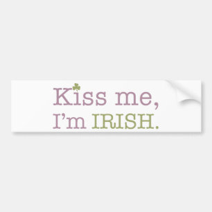 Kiss Me I'm Irish St. Patrick's Day Bumper Sticker