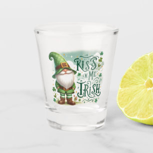 Kiss Me I'm Irish St Patrick's Day Gnome Shot Glass