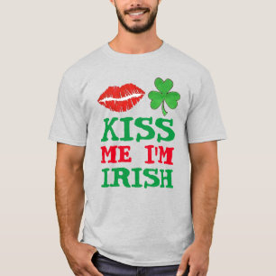 Kiss Me I'm Irish St. Patrick's Day Shamrock T-Shirt