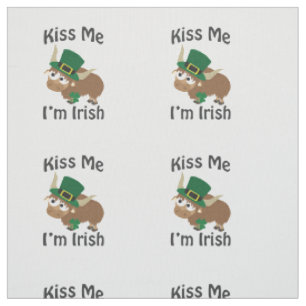 Kiss Me Im Irish St Patricks Day Yak Fabric