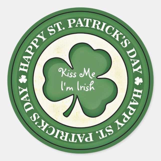 Kiss Me I'm Irish Sticker (Front)
