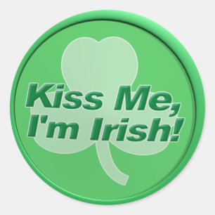 Kiss me I'm Irish stickers