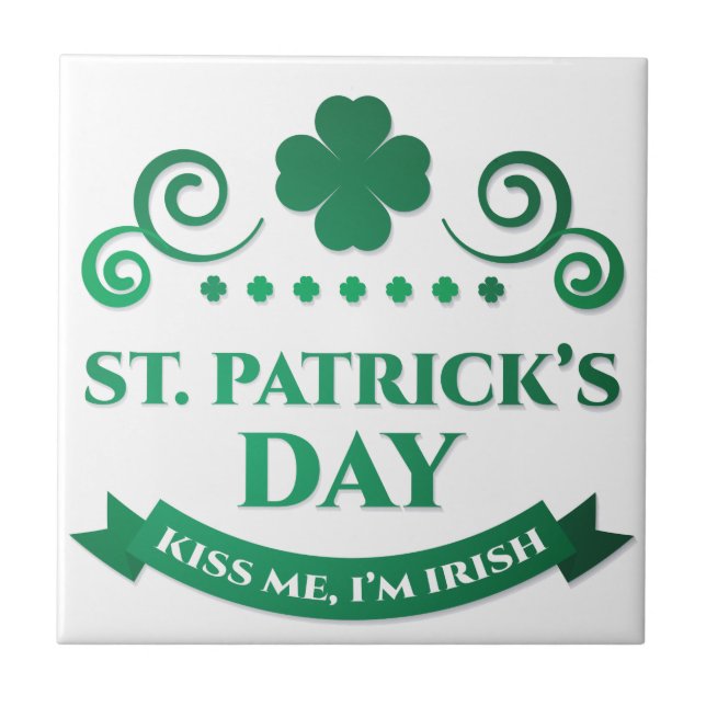 kiss me i'm irish tile (Front)