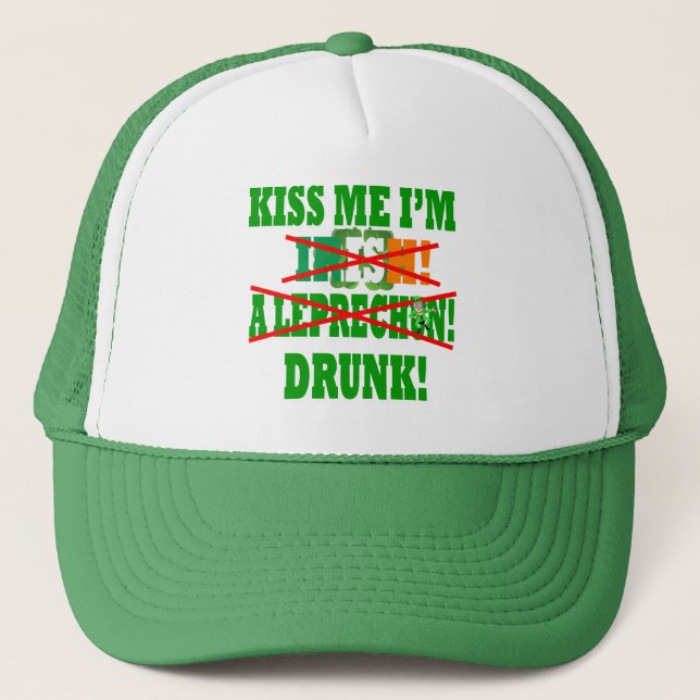 Kiss me I'm Irish Trucker Hat (Front)