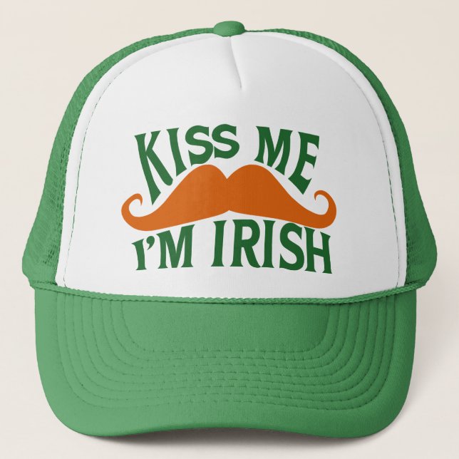 Kiss Me I'm Irish Trucker Hat (Front)
