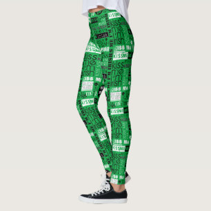 Kiss Me I'm Irish Word Play Leggings