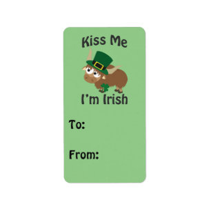 Kiss me I'm Irish Yak Label