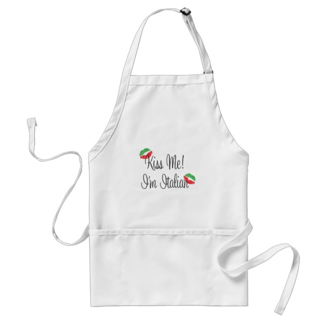 Kiss Me! I'm Italian Standard Apron (Front)