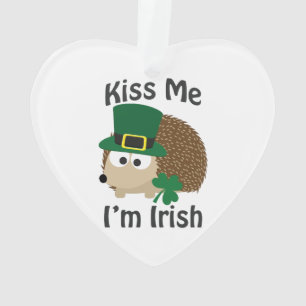 Kiss Me Im Jour de la Saint Patrick Irlandais Hedg