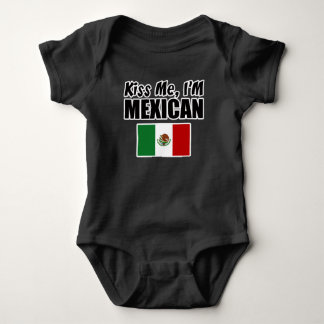 Kiss Me, I'm Mexican Baby Jersey Bodysuit
