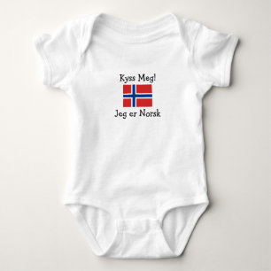 Kiss Me! I'm Norwegian Baby Bodysuit