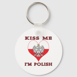 Kiss Me I'm Polish Keychain