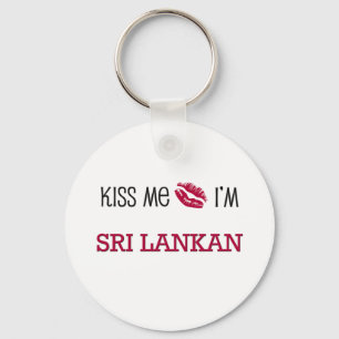Kiss Me I'm SRI LANKAN Keychain