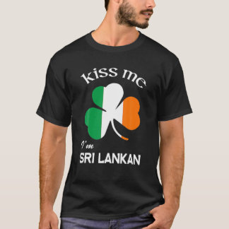 Kiss Me I'm Sri Lankan Shamrock Sri Lanka St. Patr T-Shirt