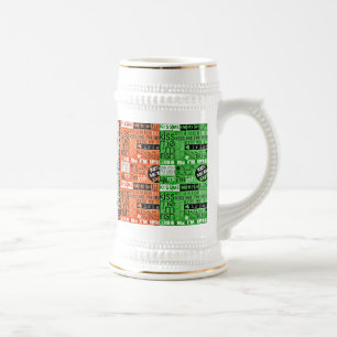 Kiss Me Irish Flag Beer Stein