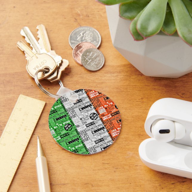 Kiss Me Irish Flag Keychain (Desk)