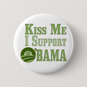 Kiss Me Irish Obama 2 Inch Round Button