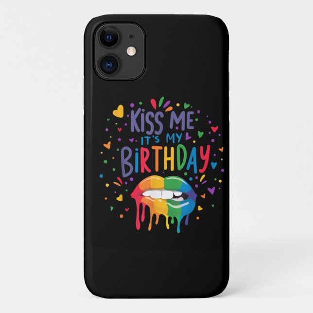 Kiss Me It's My Birthday Case-Mate iPhone Case (Back)