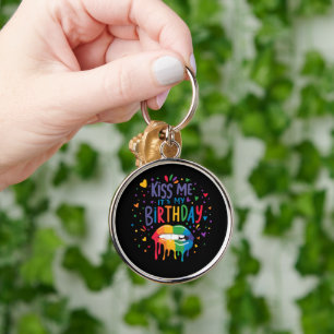 Kiss Me It's My Birthday Keychain