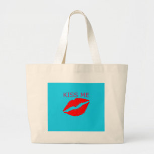 Kiss Me Large Tote Bag
