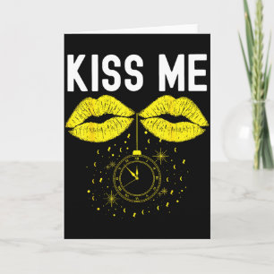 Kiss Me Lips Midnight Countdown Happy New Year 202 Card