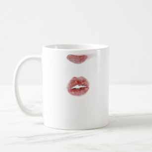 Kiss Me Lipstick Mark On Coffee Mug