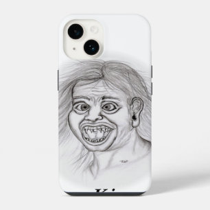 Kiss ME! - Pencil drawing black and white Design iPhone 14 Case