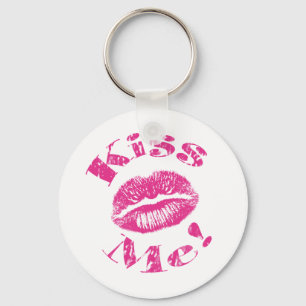 Kiss Me! Pink Lips Keychain
