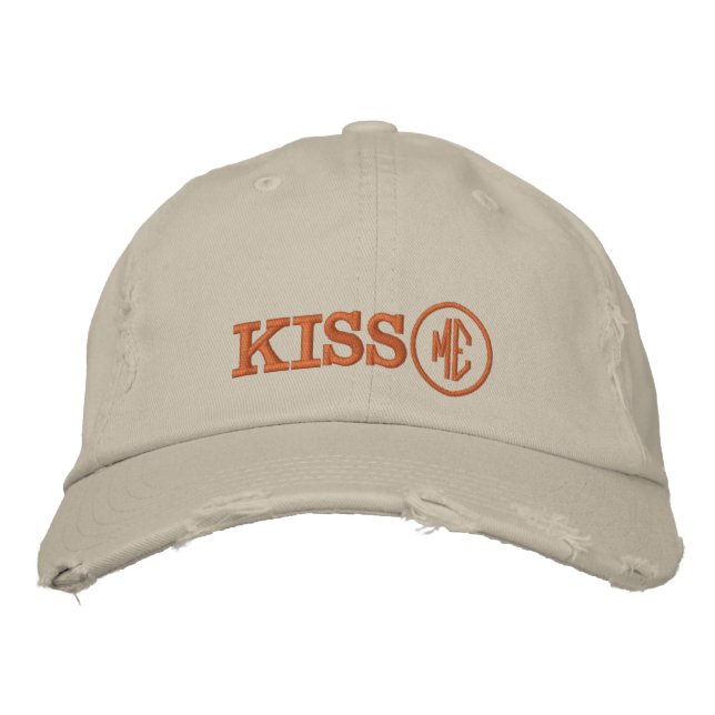 KISS ME retro Hat / Fun Party trucker cap (Front)
