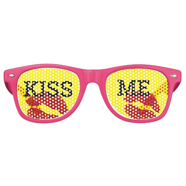 KISS ME rétro Shades / Fun Party Lunettes de solei (Devant)