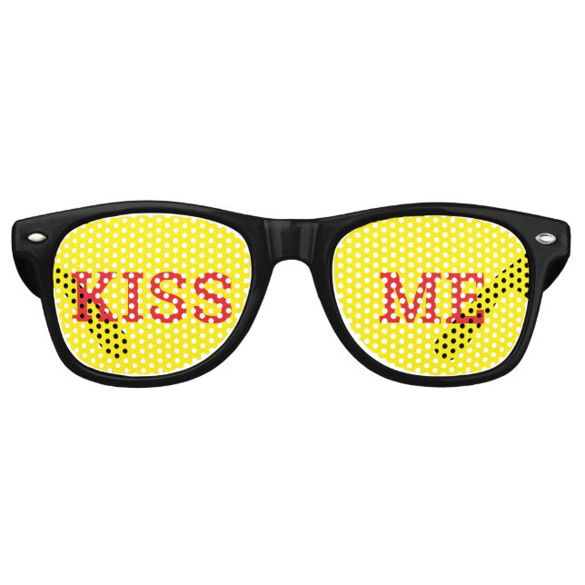 KISS ME retro Shades / Fun Party Sunglasses (Front)