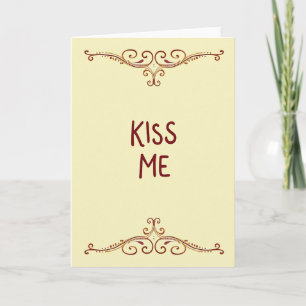 Kiss Me Scrollwork Pattern Card